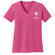 St. William's Care Center Port & Company® Ladies Core Cotton V-Neck Tee