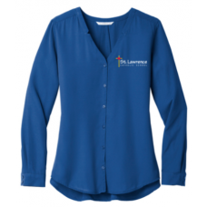 St.Lawrence Catholic School Port Authority ® Ladies Long Sleeve Button-Front Blouse